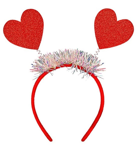 Widmann SRL Hoofdband hartjes glitter Roos