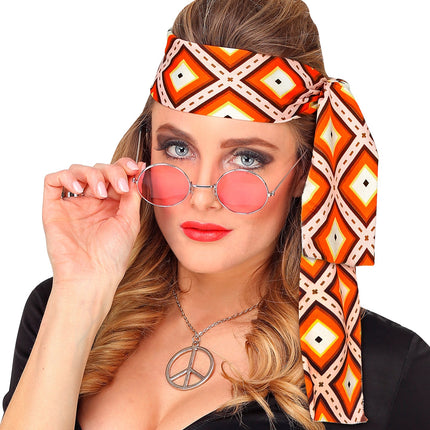 Widmann SRL Hoofdband hippie Groovy stijl