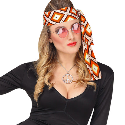 Widmann SRL Hoofdband hippie Groovy stijl