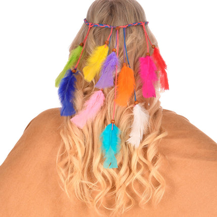 Widmann SRL Hoofdband indiaan meerkleurig