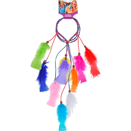 Widmann SRL Hoofdband indiaan meerkleurig