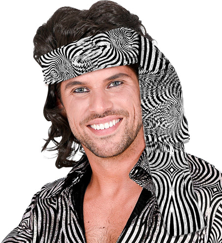 Widmann SRL Hoofdband jaren 70 disco zilver