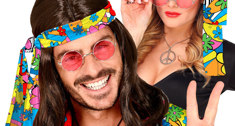 Widmann SRL Hoofdband jaren 70 flower power