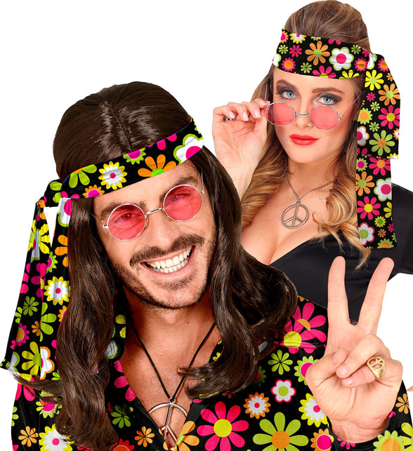 Widmann SRL Hoofdband jaren 70  flowers
