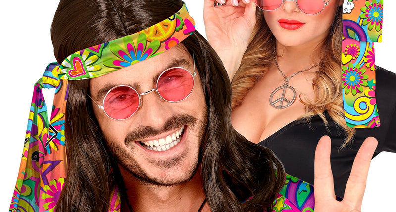 Widmann SRL Hoofdband jaren 70 love&peace