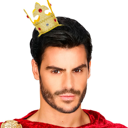 Widmann SRL Hoofdband met mini kroon goud