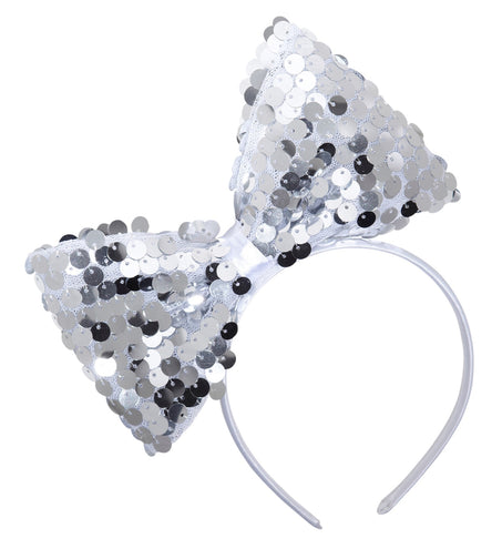 Widmann SRL hoofdband met paillettenstrik zilver
