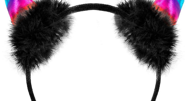 Widmann SRL Hoofdband pailletten hoorntjes Evi regenboog