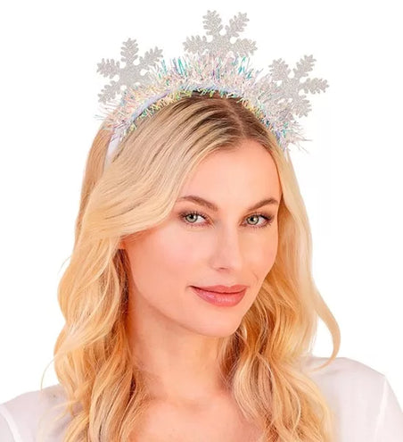 Widmann SRL Hoofdband sneeuwvlokken glitter Bram