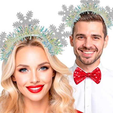 Widmann SRL Hoofdband sneeuwvlokken glitter Bram