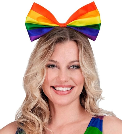 Widmann SRL Hoofdband strik regenboog Anouk