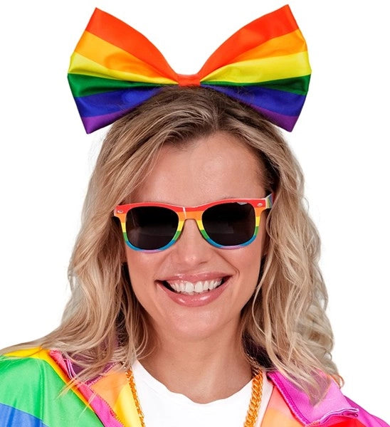 Widmann SRL Hoofdband strik regenboog Anouk