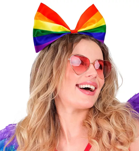 Widmann SRL Hoofdband strik regenboog Anouk