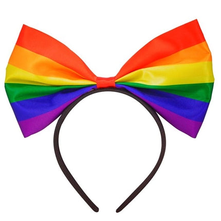 Widmann SRL Hoofdband strik regenboog Anouk