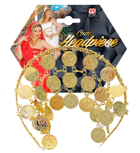 Widmann SRL Hoofdbandje met gouden muntjes