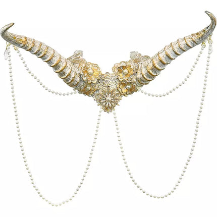 Widmann SRL Hoofdbedekking hoorns wit Guus