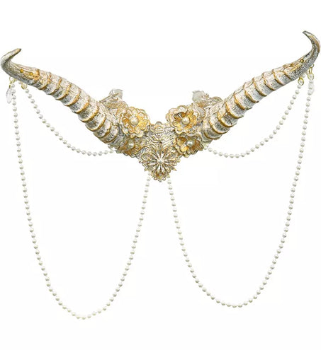 Widmann SRL Hoofdbedekking hoorns wit Guus