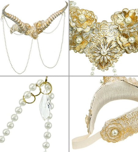 Widmann SRL Hoofdbedekking hoorns wit Guus