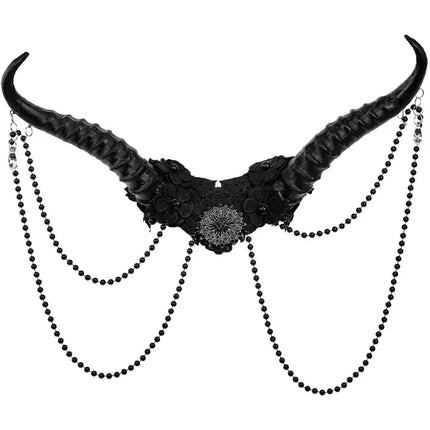 Widmann SRL Hoofdbedekking hoorns zwart Sara