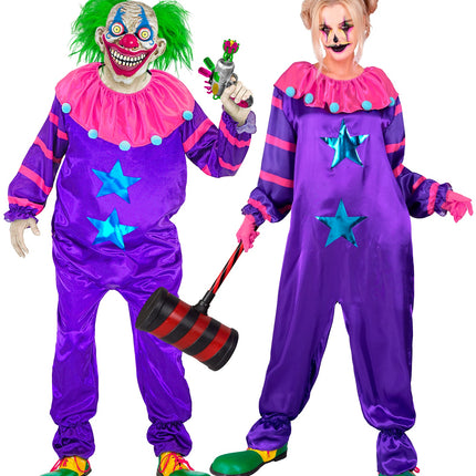 Widmann SRL Horror Clown jumpsuit Creapy