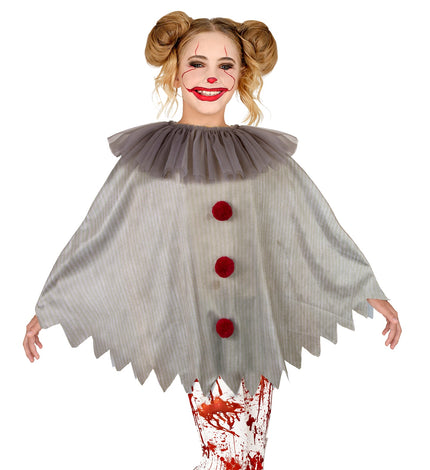 Widmann SRL Horror clown poncho kinderen