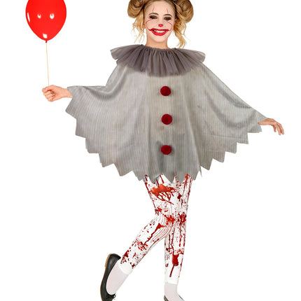 Widmann SRL Horror clown poncho kinderen