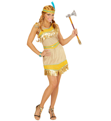 Widmann SRL Indiaan kostuum goud dames