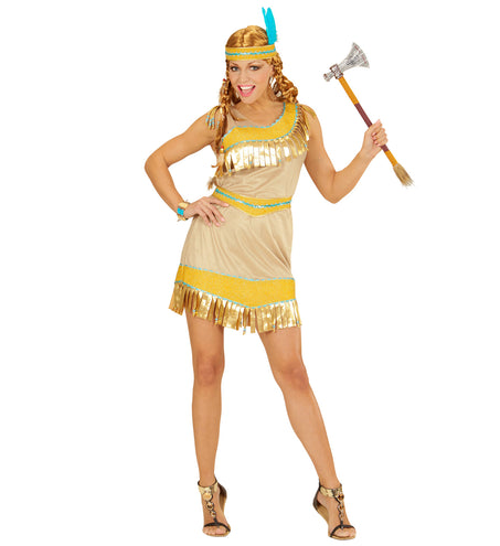 Widmann SRL Indiaan kostuum goud dames