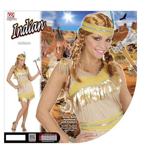 Widmann SRL Indiaan kostuum goud dames