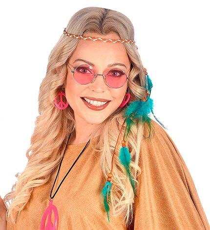 Widmann SRL Indianen hoofdband met veren