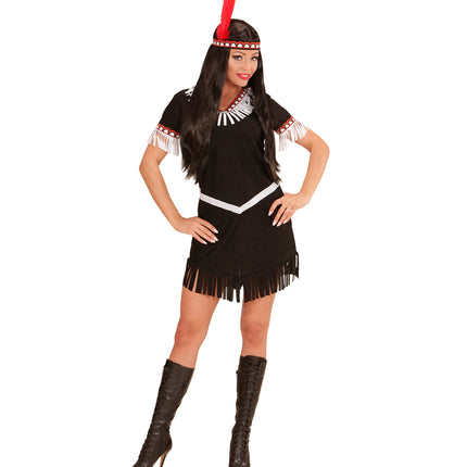 Widmann SRL Indianen jurk zwart Monja
