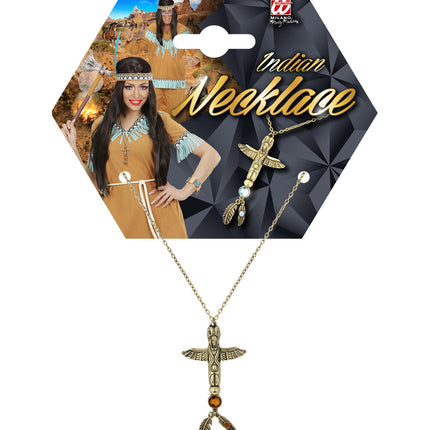 Widmann SRL Indianen ketting totempaal