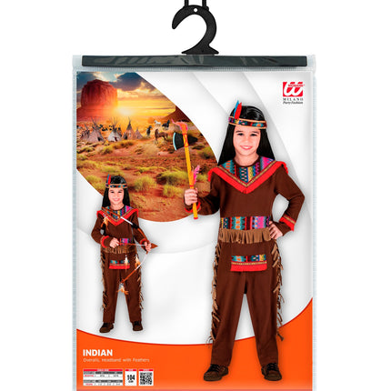 Widmann SRL Indianen pak bruin voor kinderen