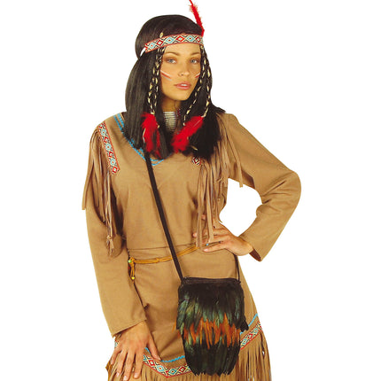 Widmann SRL Indianen tas met veren