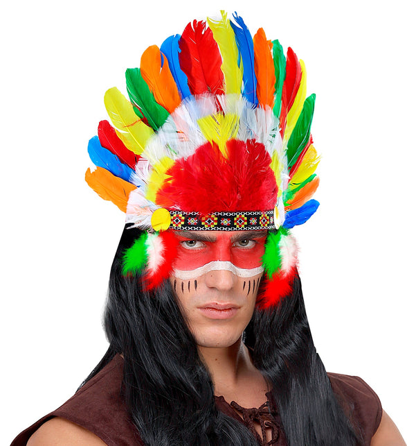 Widmann SRL Indianentooi veren meerkleurig