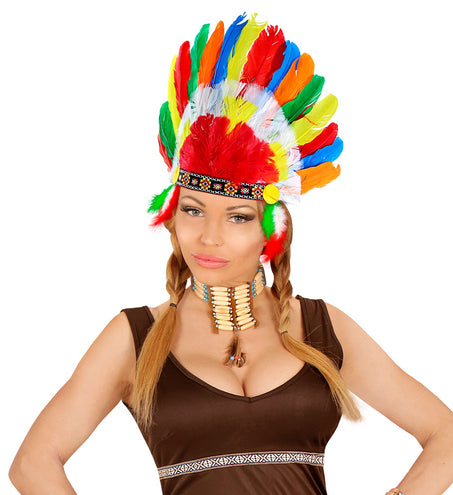 Widmann SRL Indianentooi veren meerkleurig