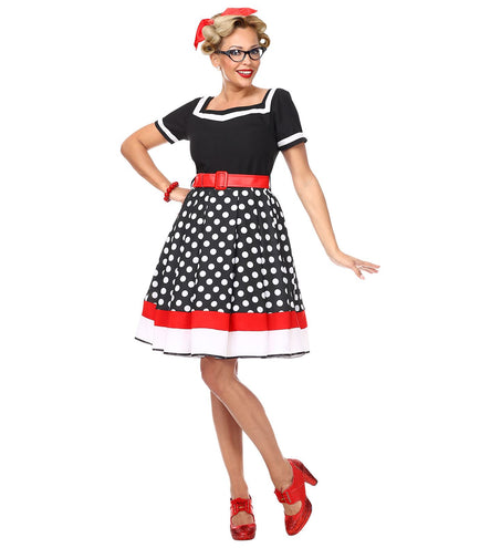 Widmann SRL Jaren 50 jurk Dolly blauw