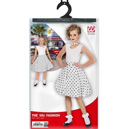 Widmann SRL Jaren 50 rok wit zwart Holly