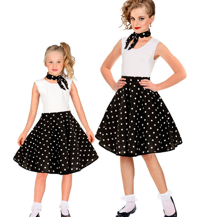 Widmann SRL Jaren 50 rok zwart wit Holly