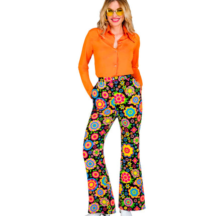 Widmann SRL Jaren 70 broek bloemenfeest dames