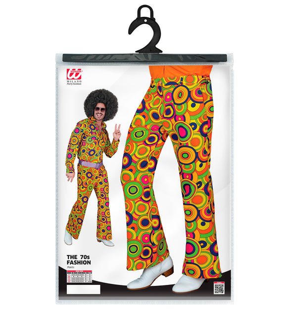 Widmann SRL Jaren 70 broek groovy cirkels heren