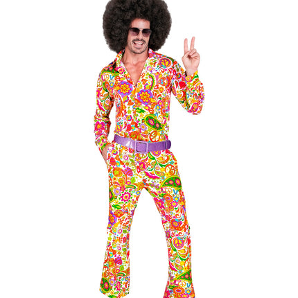 Widmann SRL Jaren 70 broek peace party heren