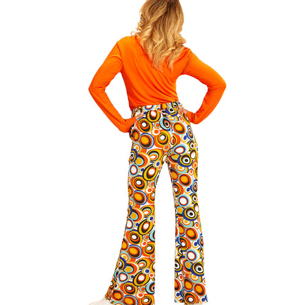 Widmann SRL Jaren 70 disco broek Groovy cirkels
