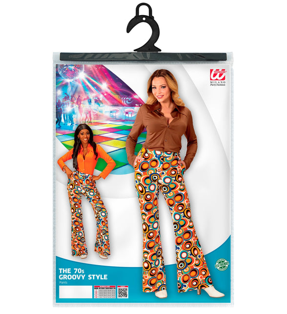 Widmann SRL Jaren 70 disco broek Groovy cirkels