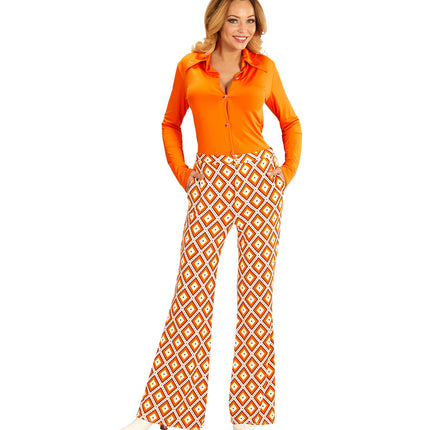 Widmann SRL Jaren 70 disco broek Groovy geruit