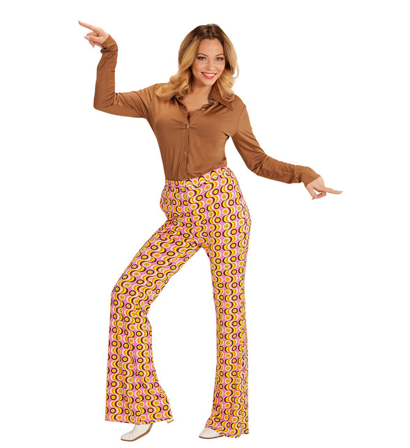 Widmann SRL Jaren 70 disco broek Groovy langspeelplaat