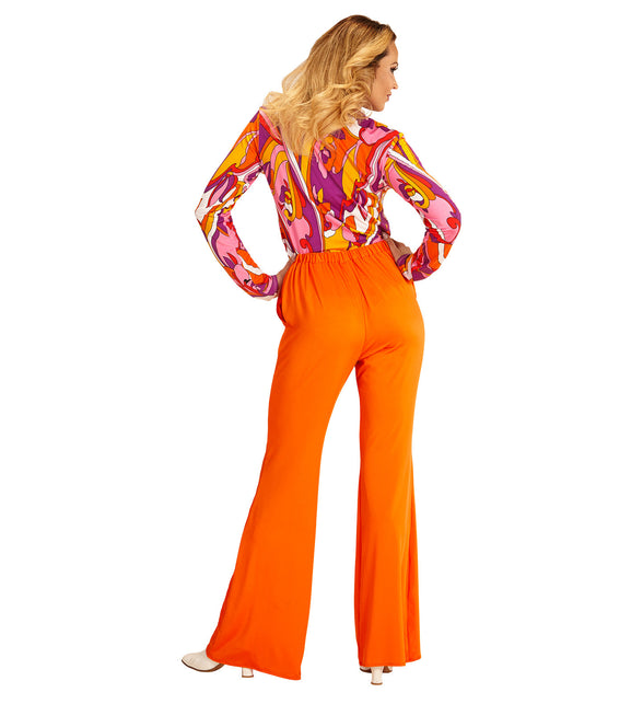 Widmann SRL Jaren 70 disco broek Groovy oranje