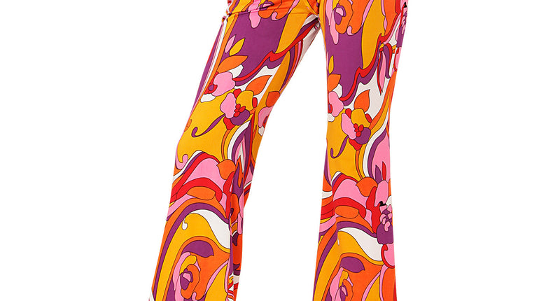 Widmann SRL Jaren 70 disco broek Groovy Orchidee
