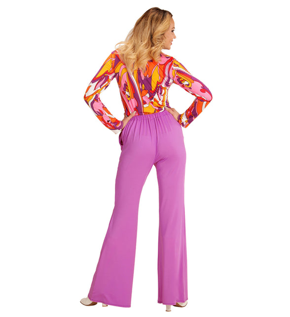 Widmann SRL Jaren 70 disco broek Groovy paars