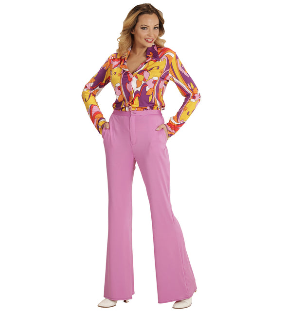 Widmann SRL Jaren 70 disco broek Groovy paars